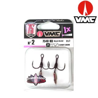 VMC 7548 BD Bladed Flash Hybrid Treble Short Inline Hook - 